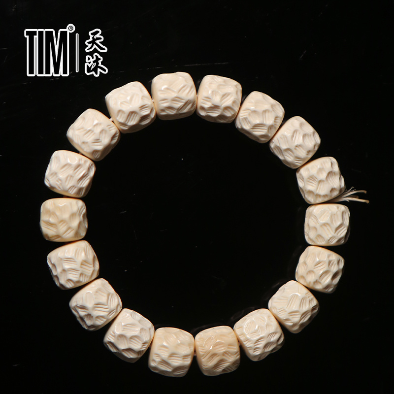 TIM猛犸象牙陨石坑归圆弧老型手串手工雕刻男女文玩天然饰品