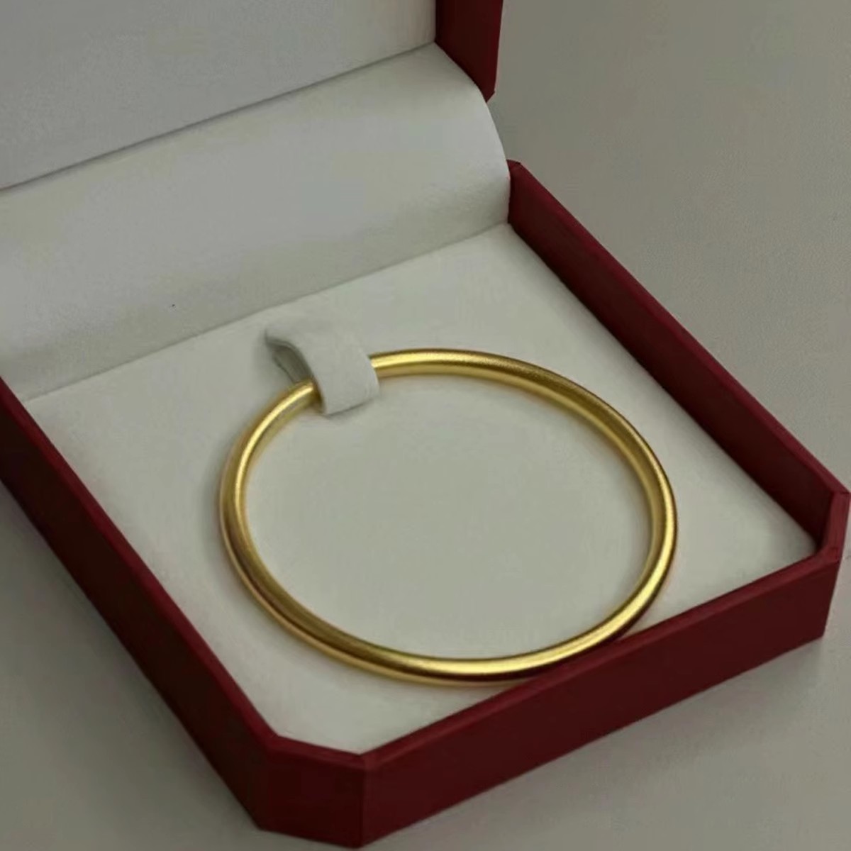 铜合金手镯 古法4N手镯气质时尚百搭简约经典传承实心镯素款素圈