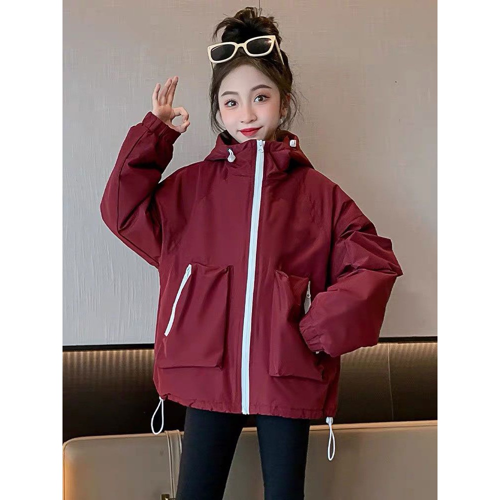 【巴拉甄选】女童加厚外套秋冬款2023新款中大童洋气冬装加绒儿童保