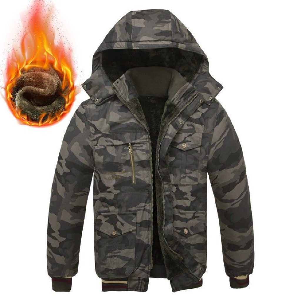 加绒厚棉服（夹克版）户外加厚防寒保暖棉袄