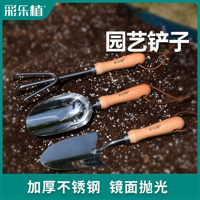 彩乐植铲子挖土园艺种花工具铲土勺子种菜加厚移栽