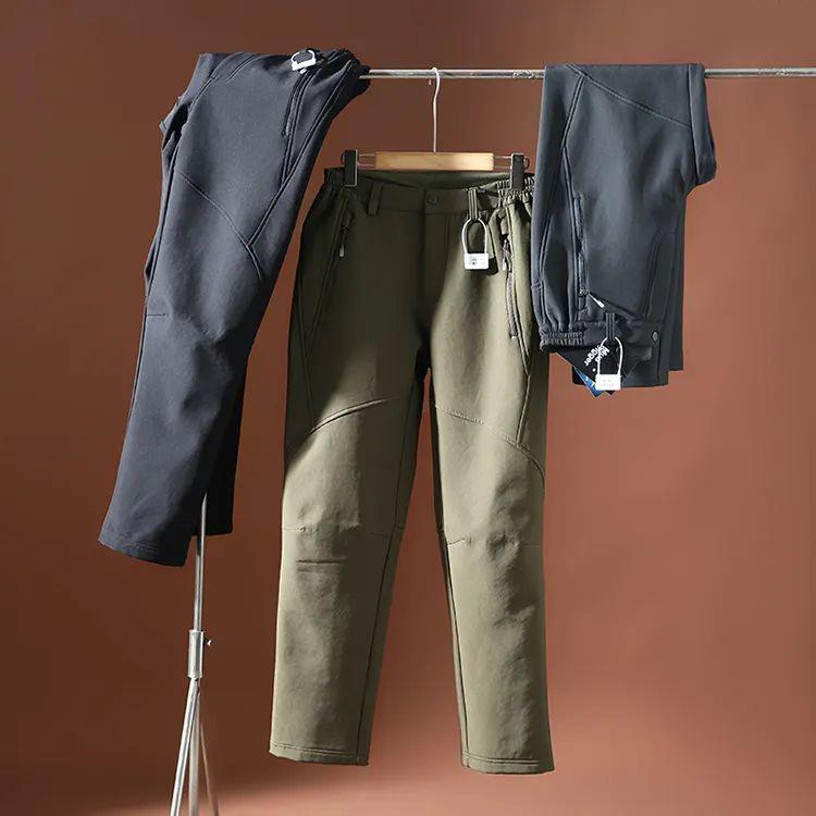 热能科技软壳！强效抗寒！外贸男装秋冬防风防泼水加绒保暖休闲裤
