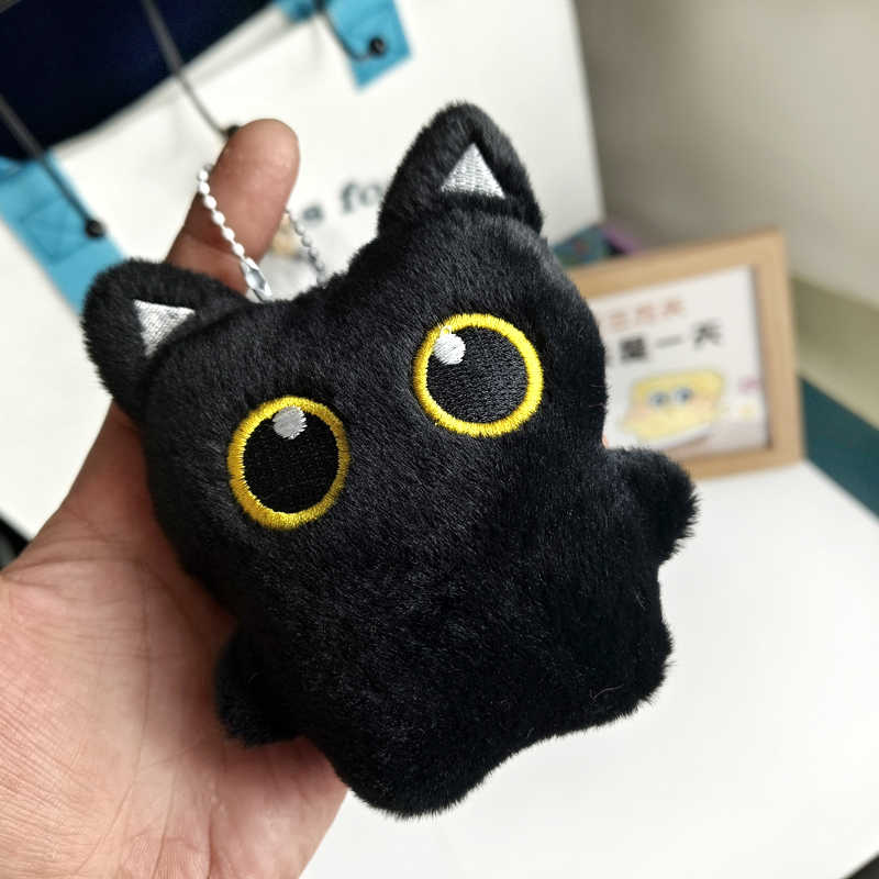 大黑猫公仔挂件可爱毛绒玩偶送女生礼物网红
