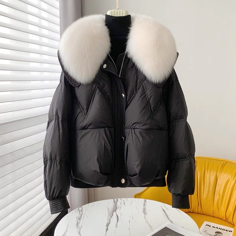 【断码】羽绒服新款爆款短款大毛领羽绒女士韩版户外运动女