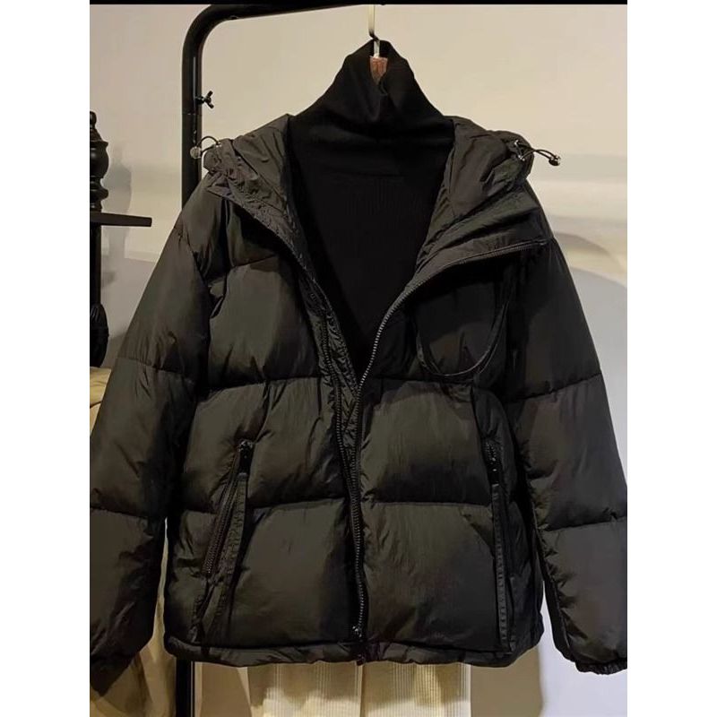 乐甄选羽绒服秋冬季韩版短款加厚保暖羽绒服女连帽外套小个子宽松