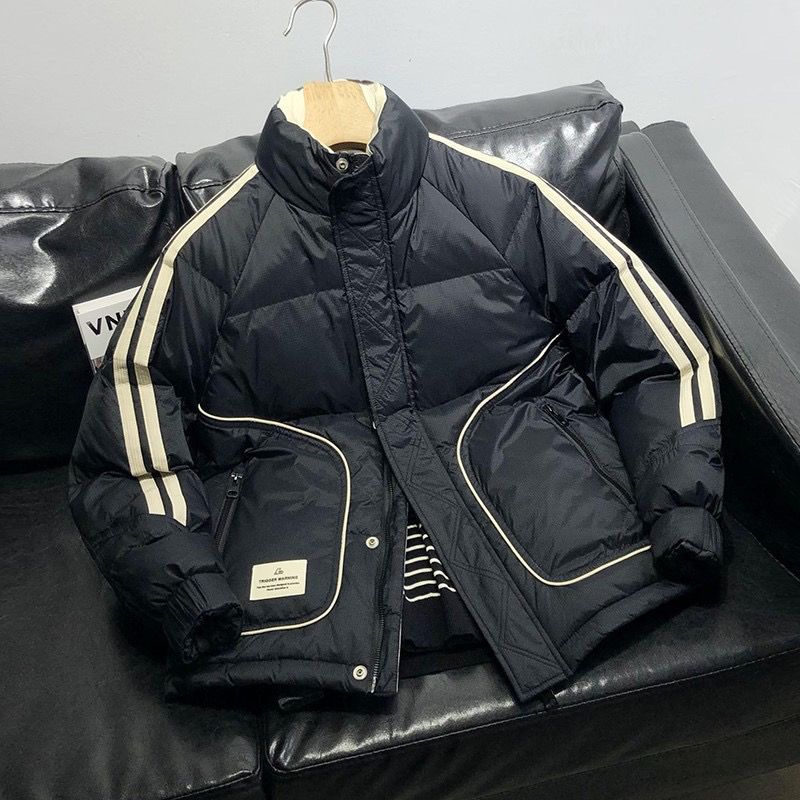 2023冬季新款羽绒服男白鸭绒短款外套夹克加厚保暖休闲百搭