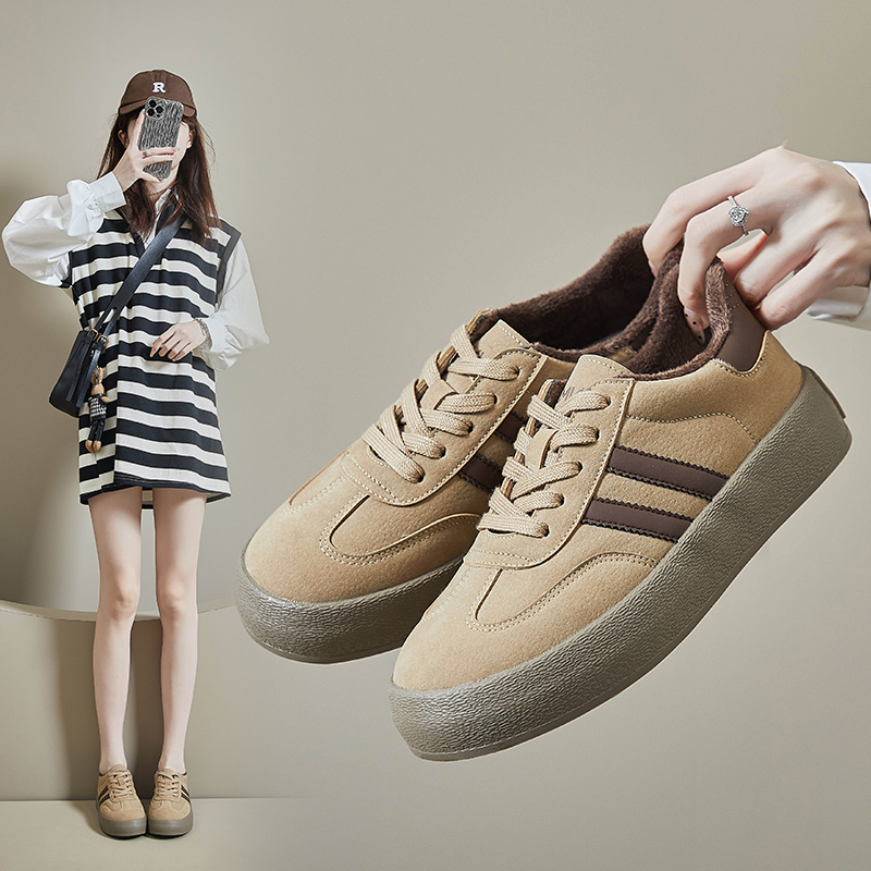 2023冬季新款小白鞋女韩版学生运动板鞋厚底增高休闲6332//ZRR