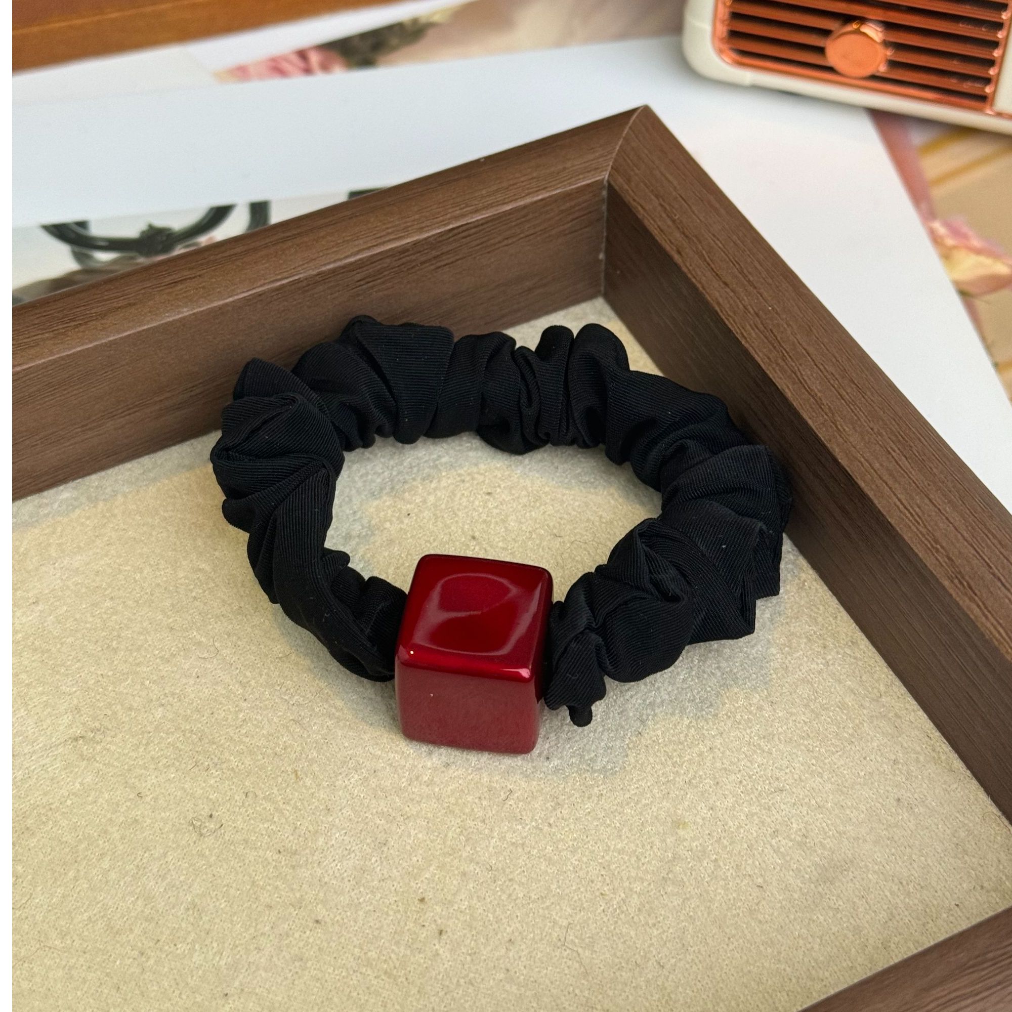 【阿敲】A605~韩国东大门爆款亚克力品牌小方糖彩虹糖面膜丝小肠圈