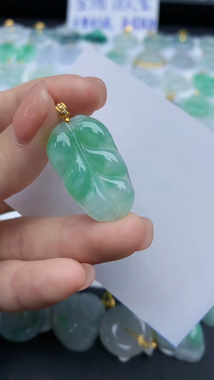 【闪购商品】翡翠颈饰18K金镶嵌112  天然翡翠A货