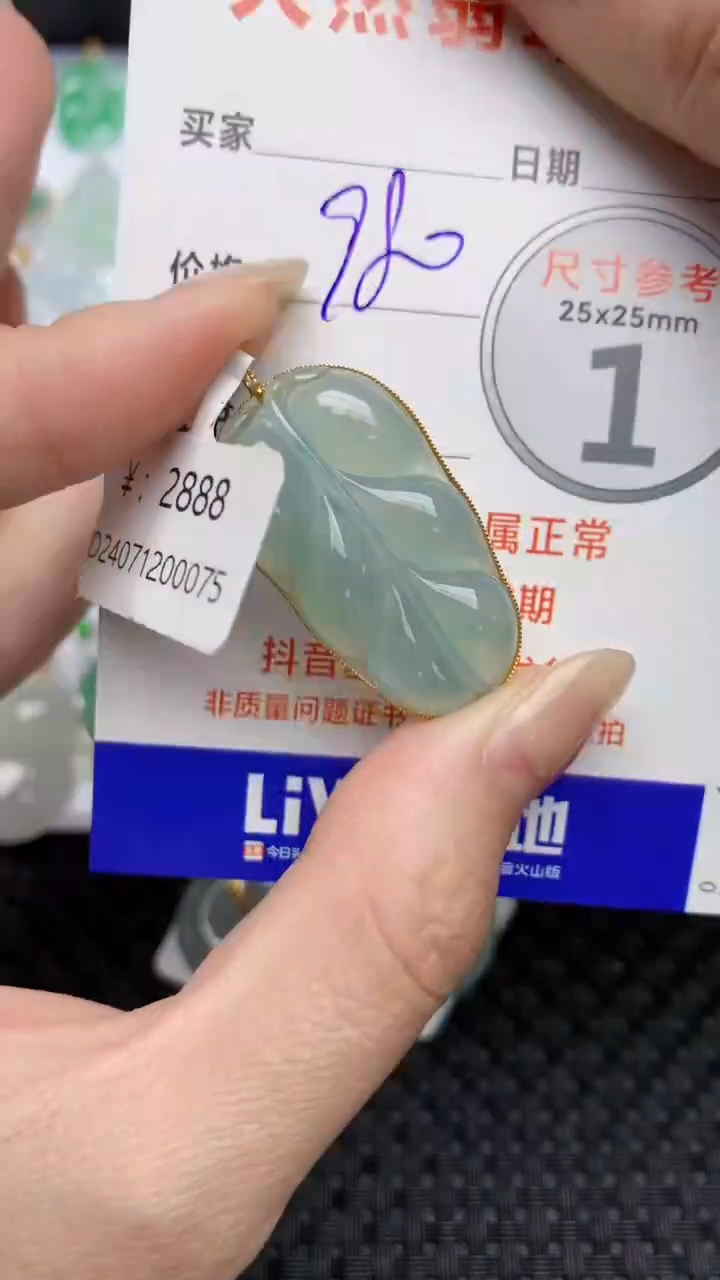 【闪购商品】翡翠颈饰18K金镶嵌147 天然翡翠A货