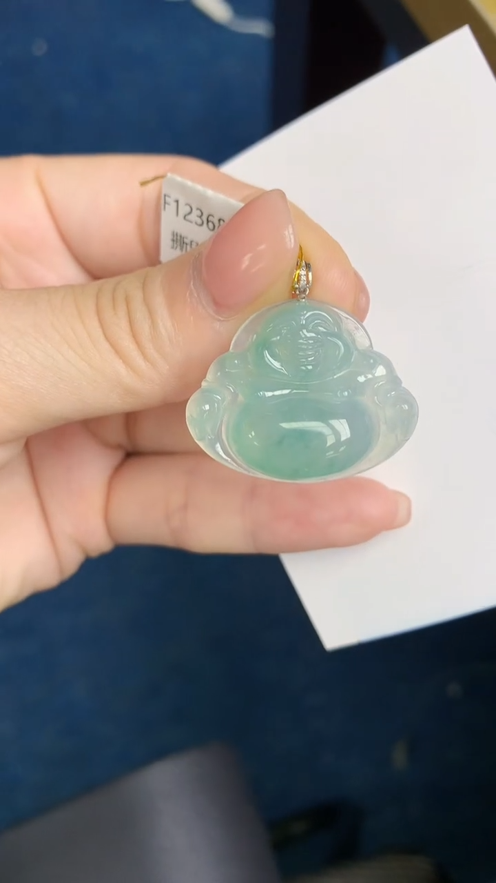 【闪购商品】翡翠颈饰18K金镶嵌167 天然翡翠A货