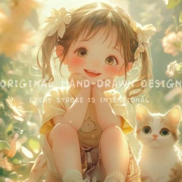 【猫猫女孩】卡通针织数码印花单人安抚冬被豆豆被110*150cm