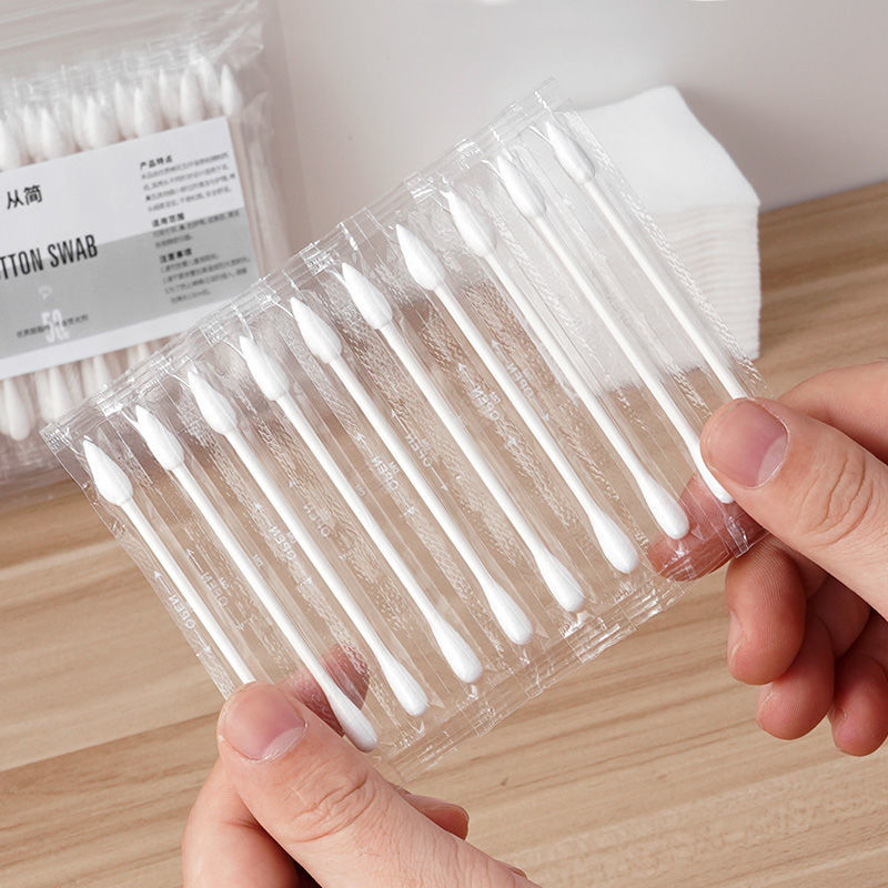 棉签掏耳独立装化妆棉花棒无菌一次性尖圆双头耳朵勺清洁棉签棒