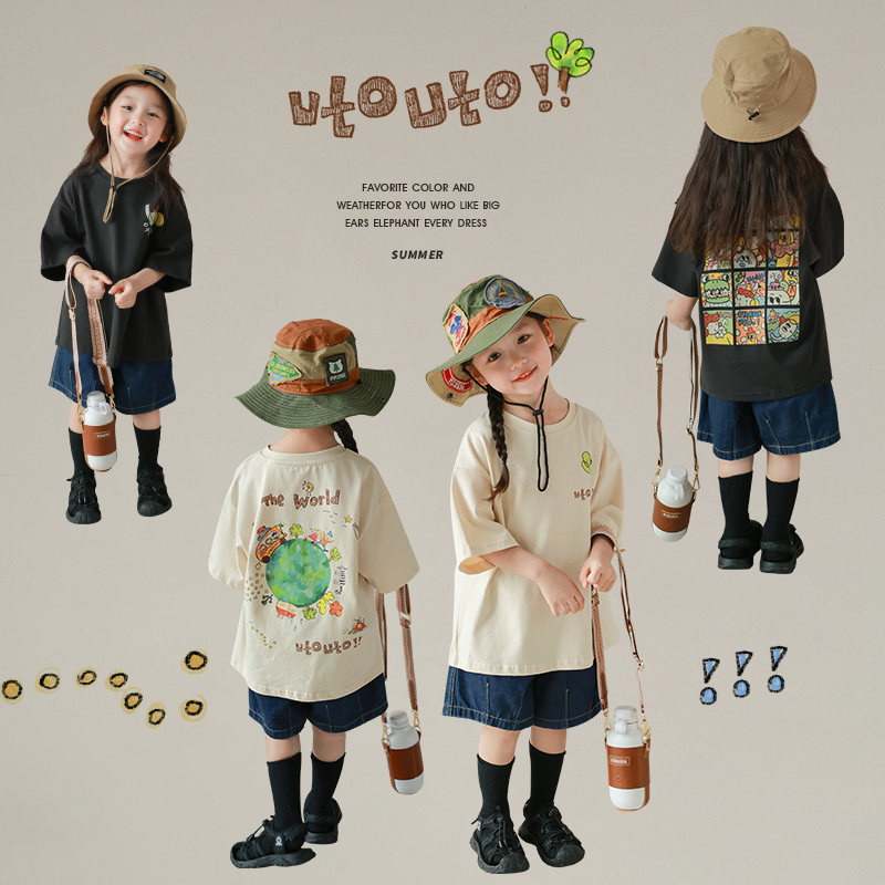 大耳象童装铺女童印花恤2023夏季新款儿童2303410