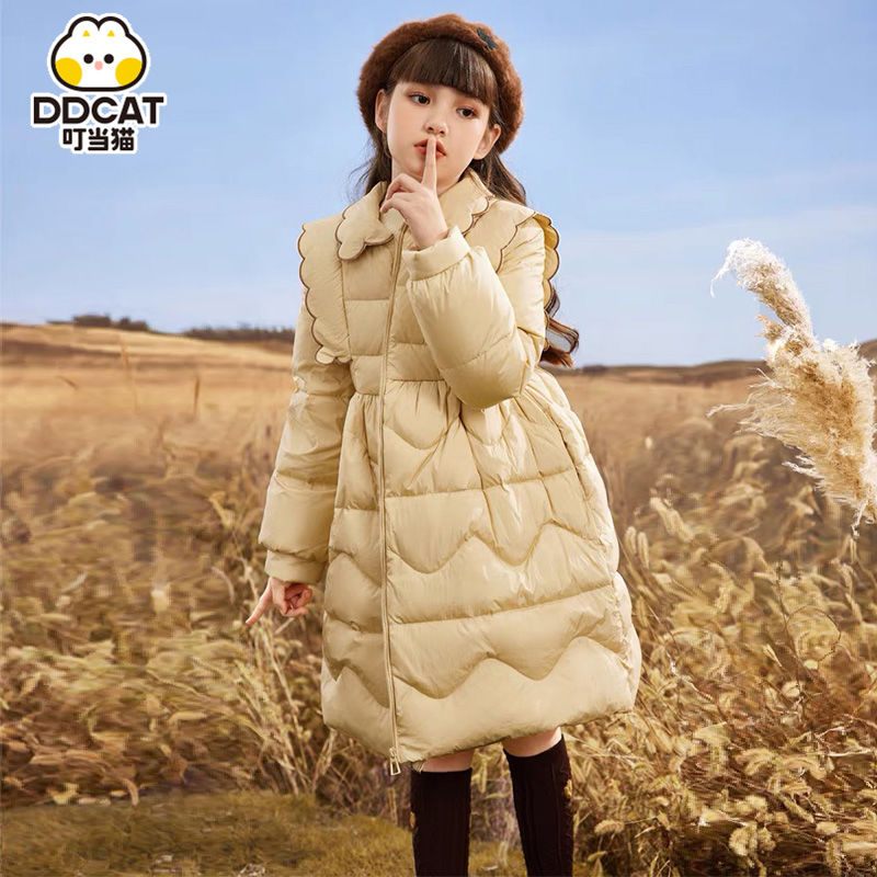 清仓儿童中长款羽绒服女大童装冬装加厚外套新款袄衣