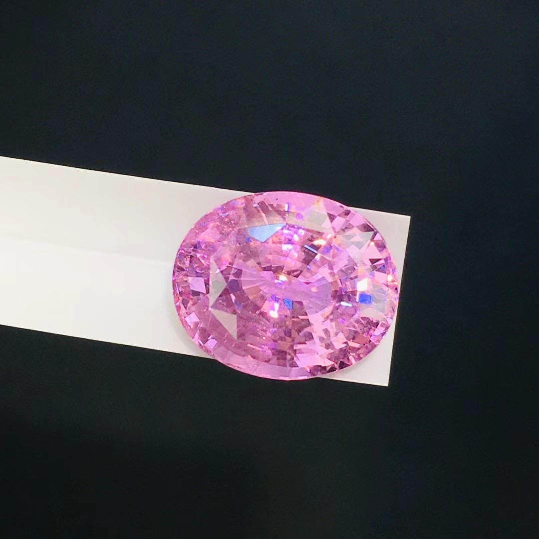 天然无烧帕帕拉恰5.11克拉莲花日出色全反火彩GUILD颜色稳定