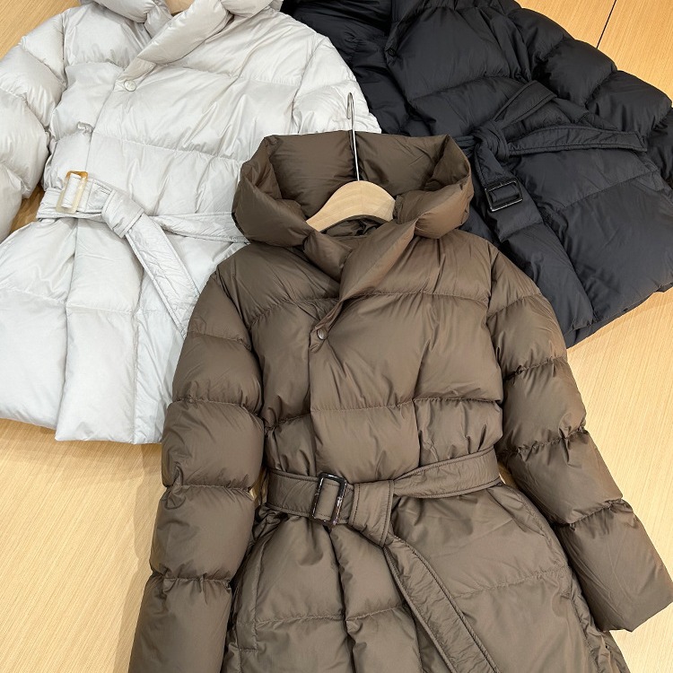 欧货高端收腰显瘦加厚羽绒服女短款2023新款连帽时尚系带气质外套