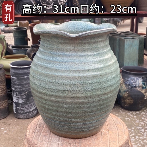 陶瓷花盆多肉花盆绿植花盆放盆厂家直销粗陶花盆大口径花盆