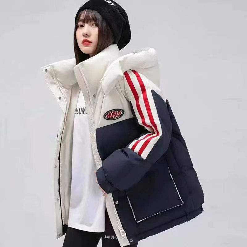 高梵时尚羽绒服女短款2023年新款冬季小个子爆款白鸭绒宽松面包外
