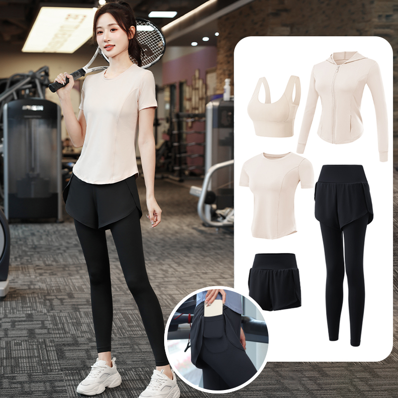 瑜伽服套装女网红夏季运动速干衣弹性健身衣透气健身套装吸汗宽松