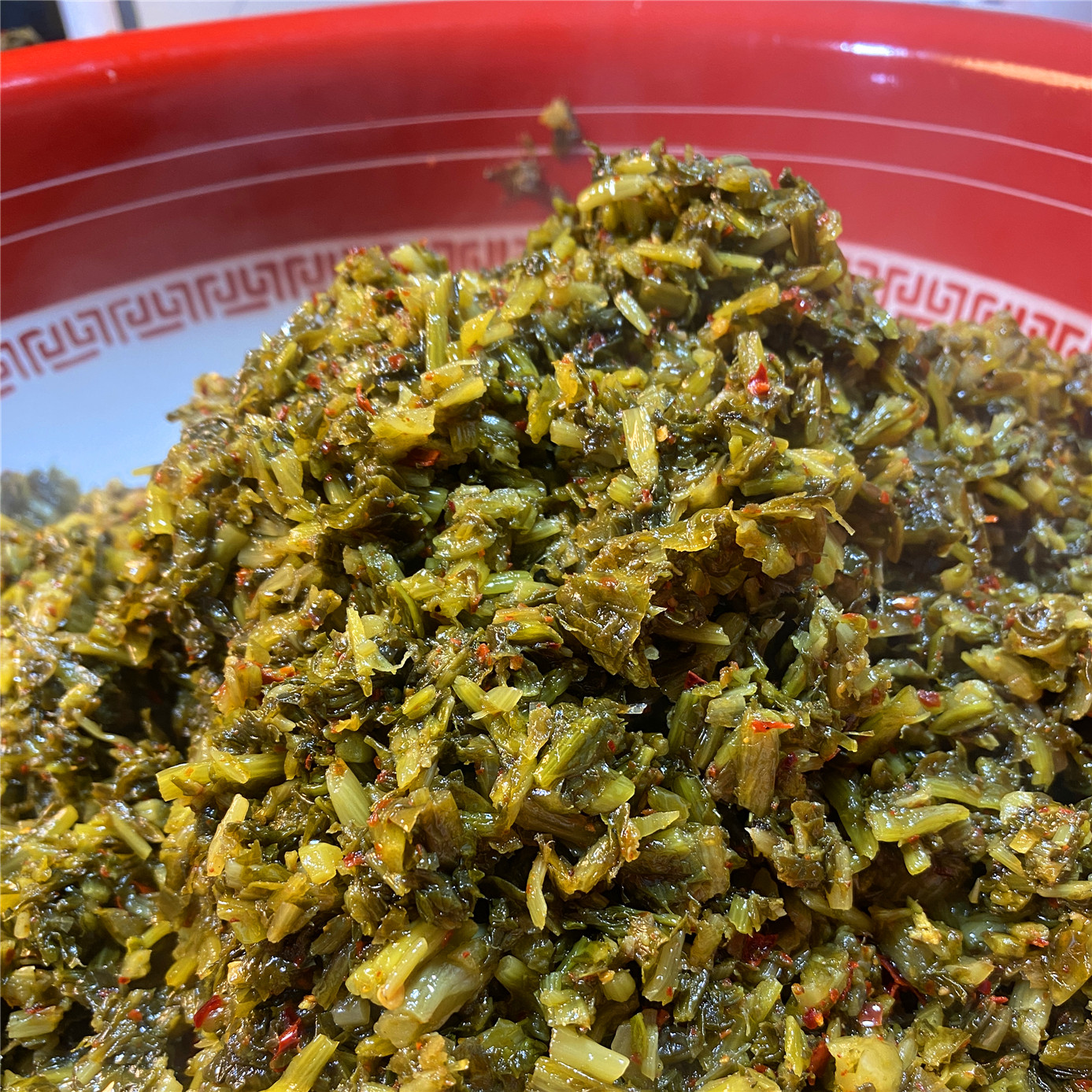 雪里蕻雪菜糟508g/瓶开盖即食老坛腌制咸菜酸菜家乡特产下饭菜