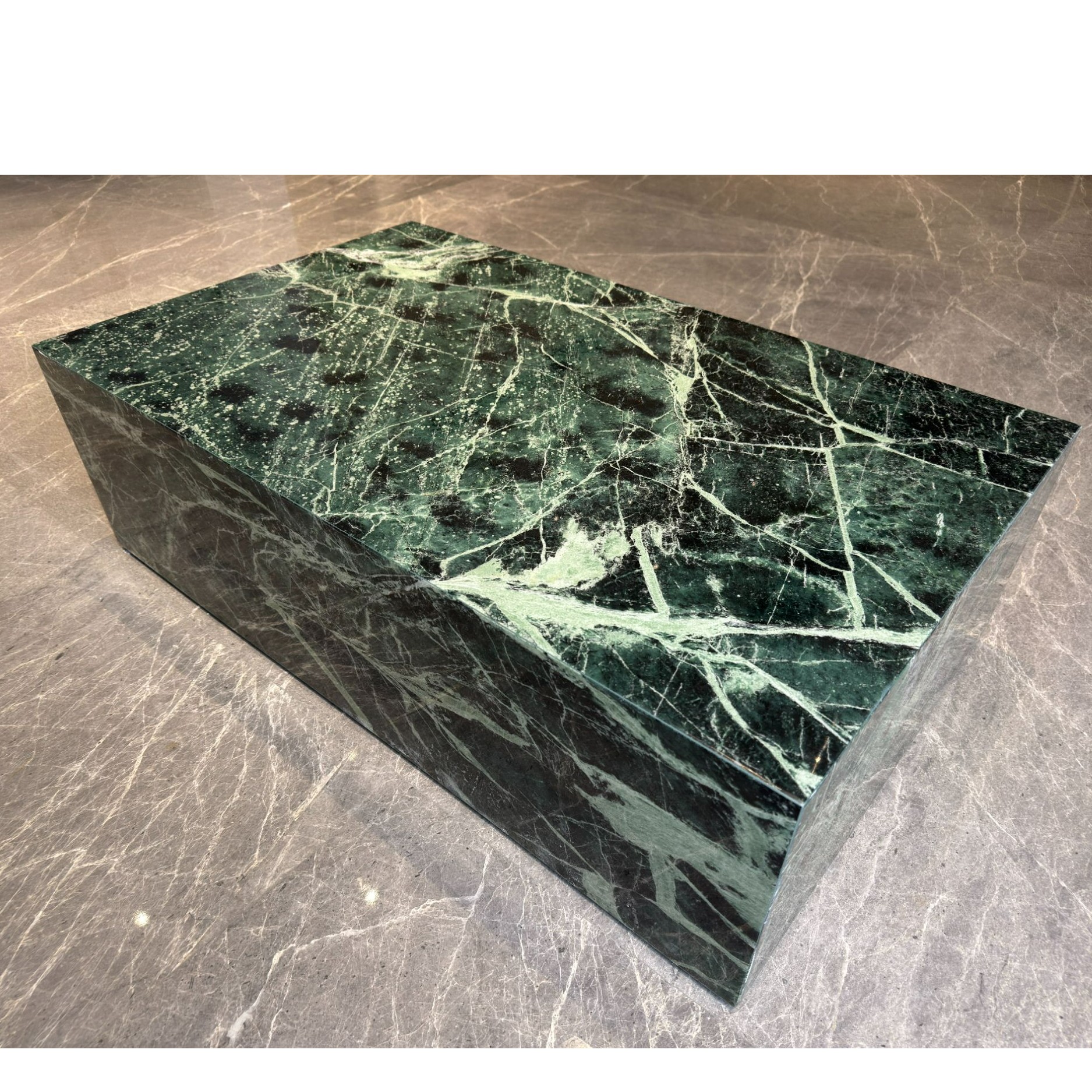 普拉达绿（意大利进口）意式极简天然大理石奢石设计师家用茶几
