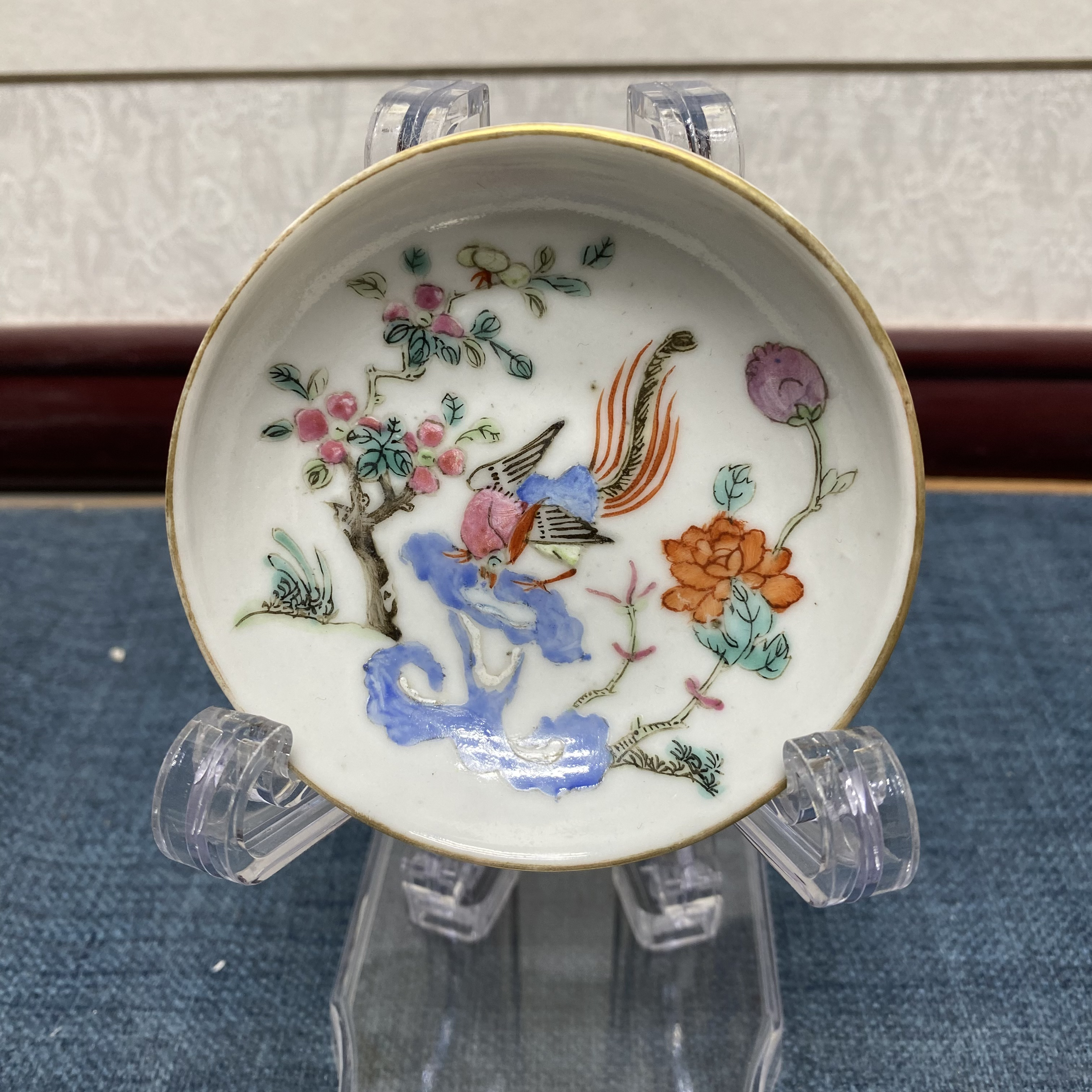 清同治【锦上添花】细路粉彩盘78/古玩收藏/KC20241213003