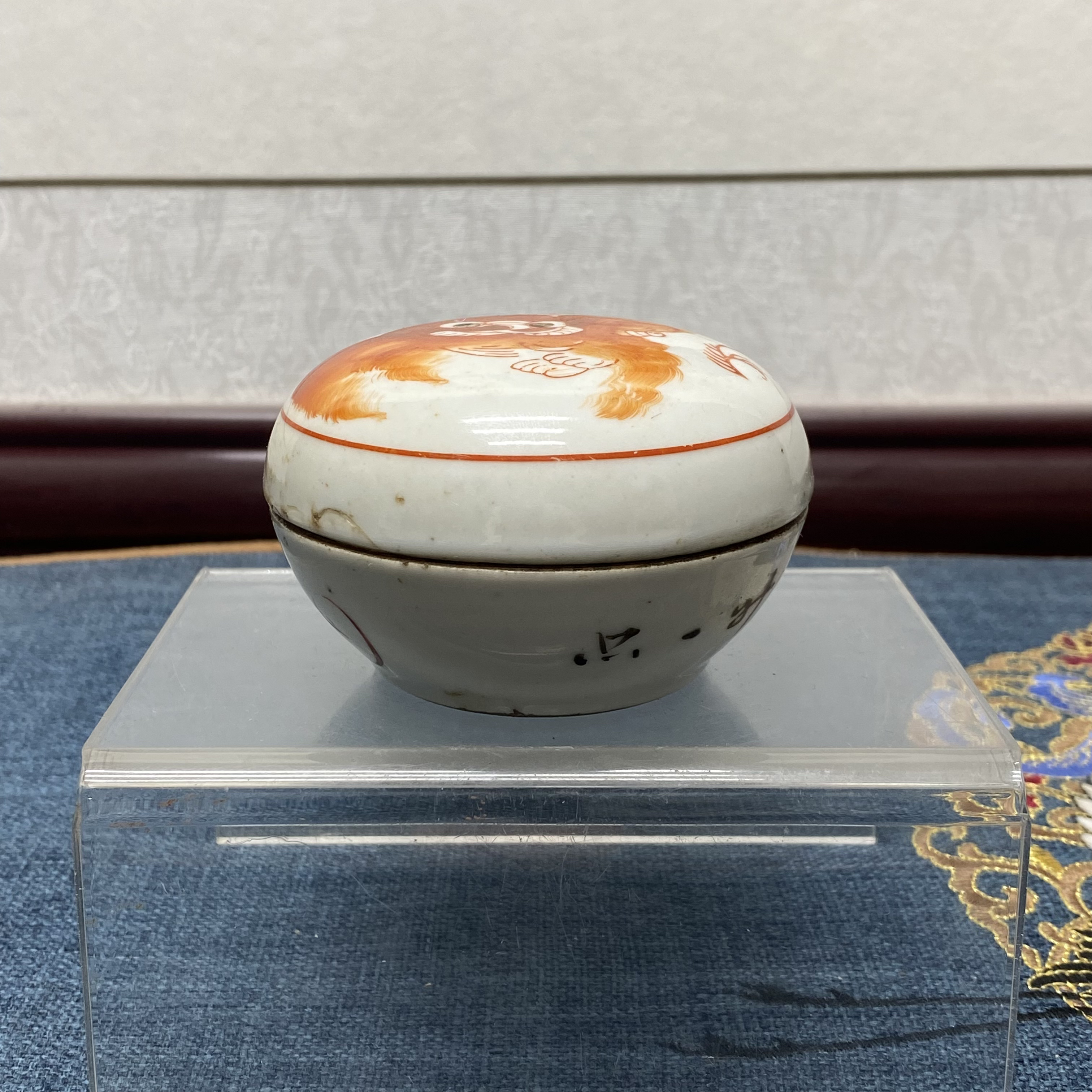 清晚期少狮太保印泥盒，KC20231006910