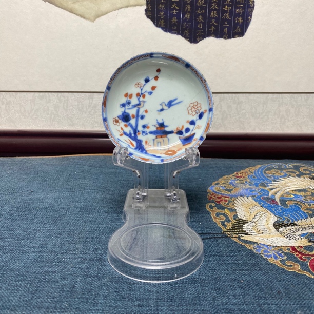 清康熙青花矾红描金赏盘10，KC202401021540
