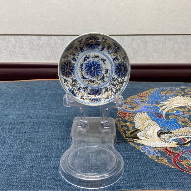 清晚期宝相花卉描金盘4，KC20231123833