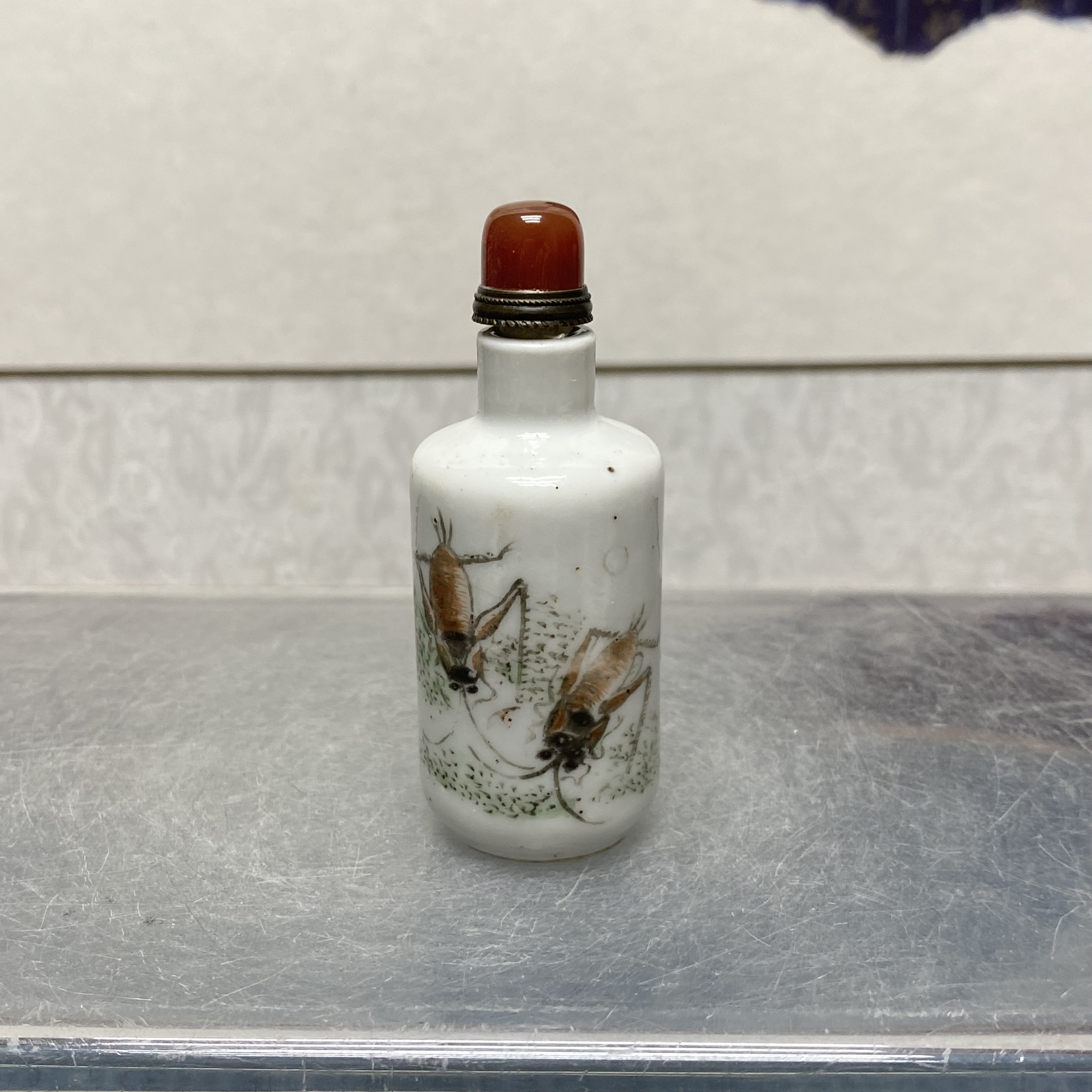 清晚期浅绛彩蟋蟀粉彩鼻烟壶/收藏，KC20240919015