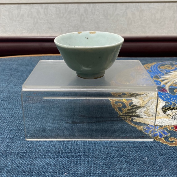 清中期豆青釉茶杯8，KC20231202983