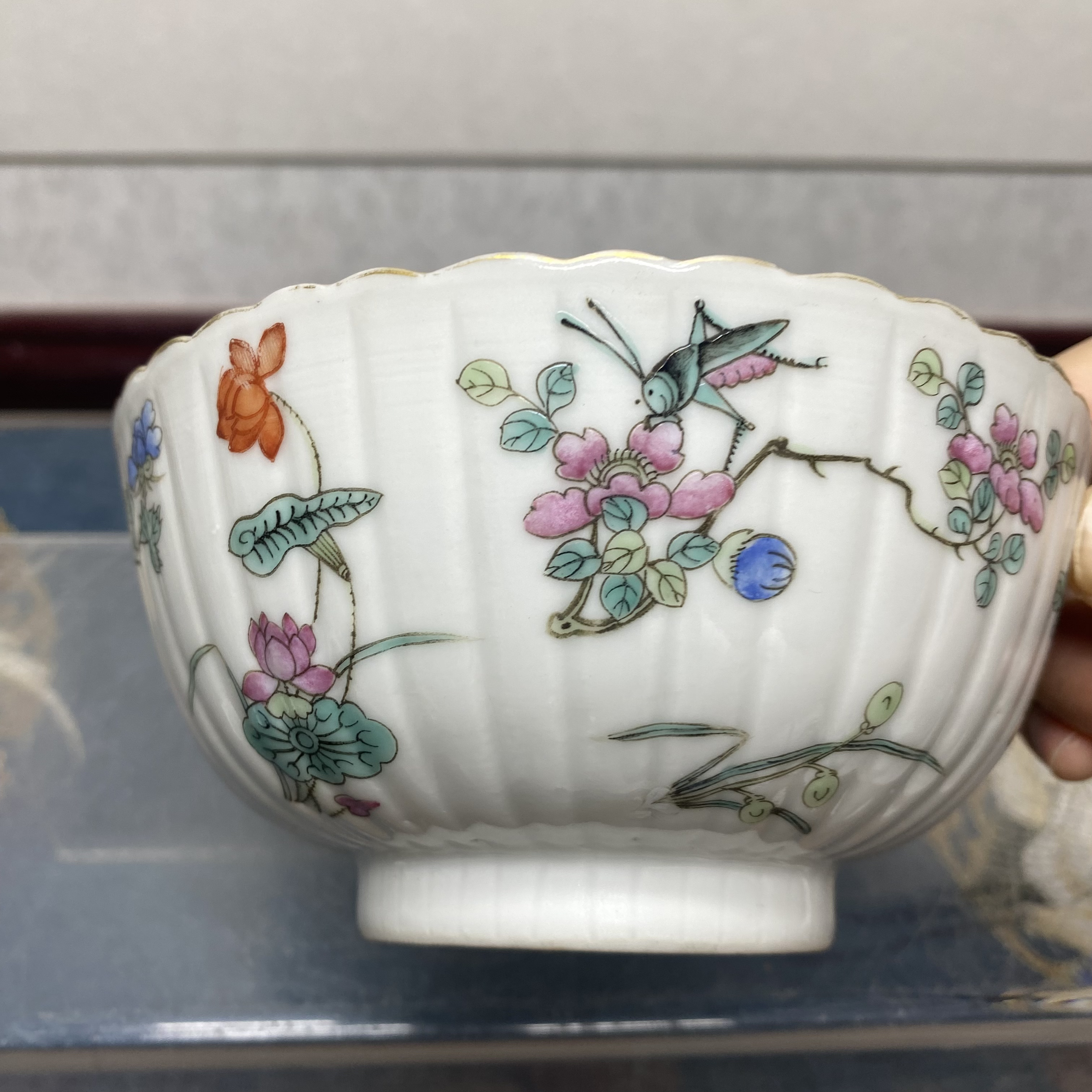 清同治细路瓜楞纹飞黄腾达粉彩碗12/收藏/KC20241007014