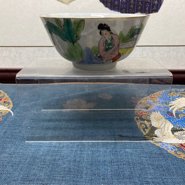 民国芭蕉美女粉彩碗5，KC202310141161