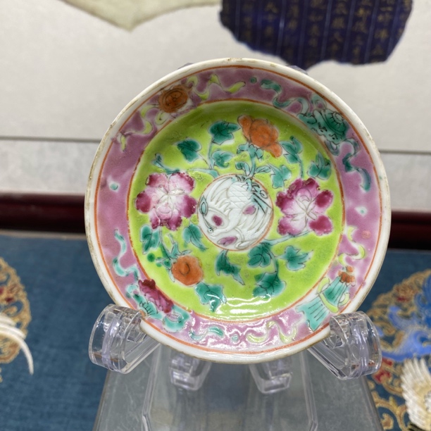 清晚期细路云鹤纹花口笔添38/古玩/收藏/KC20241125015