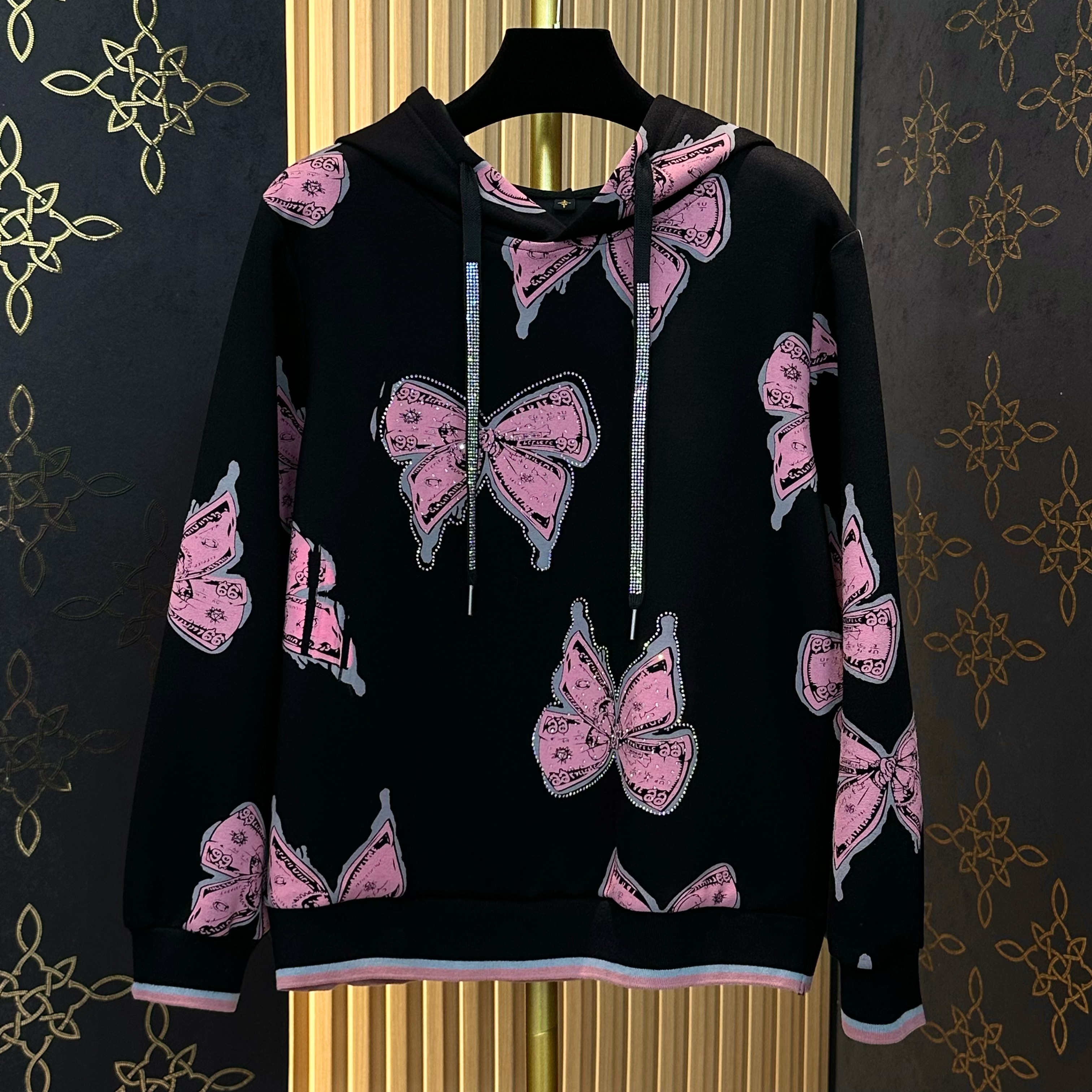 【宠粉福利】40-60岁精致女性 休闲百搭显瘦蝴蝶结圆领卫衣#9501