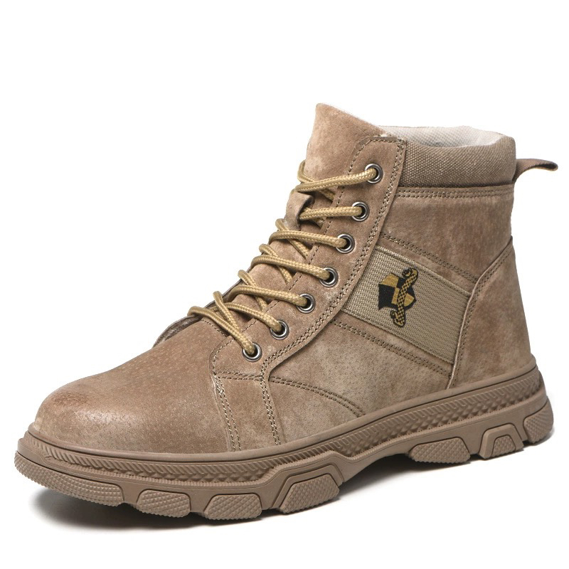 中高帮劳保鞋男四季款马丁靴软底防砸防刺穿透气耐磨防滑抗造轻便