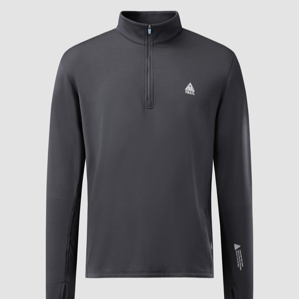 可隆/KOLON SPORT 秋冬男款半拉链运动立领长袖T恤抓绒内里休闲