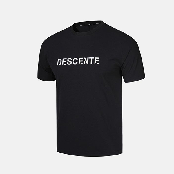DESCENTE/迪桑特圆领短袖T恤男女运动休闲字母百搭运动TTS72