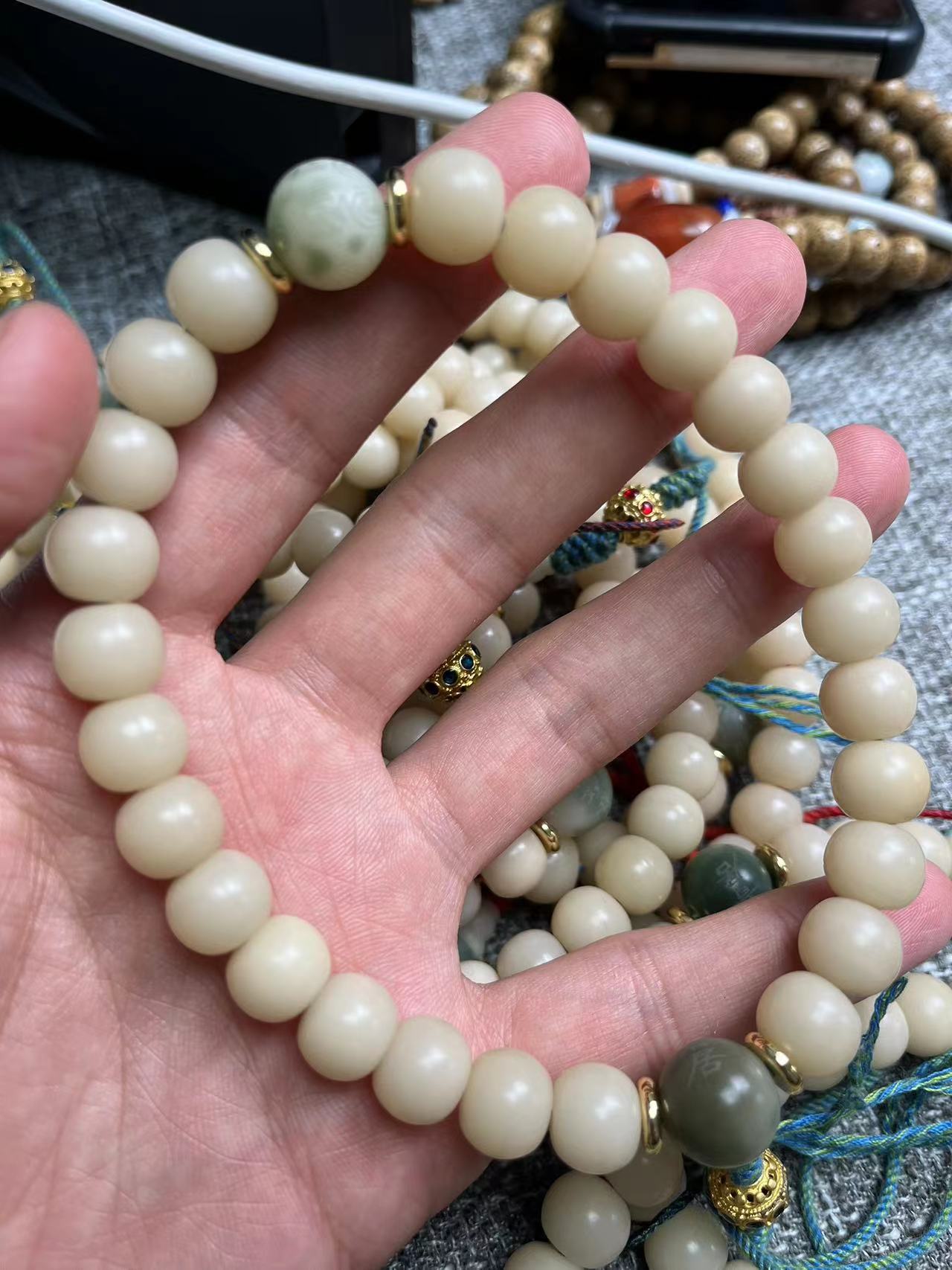 白玉菩提 手串  文玩 