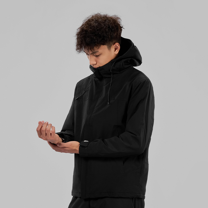 有志者UZIS旷野户外运动冲锋衣男秋冬防风加厚休闲宽松连帽外套