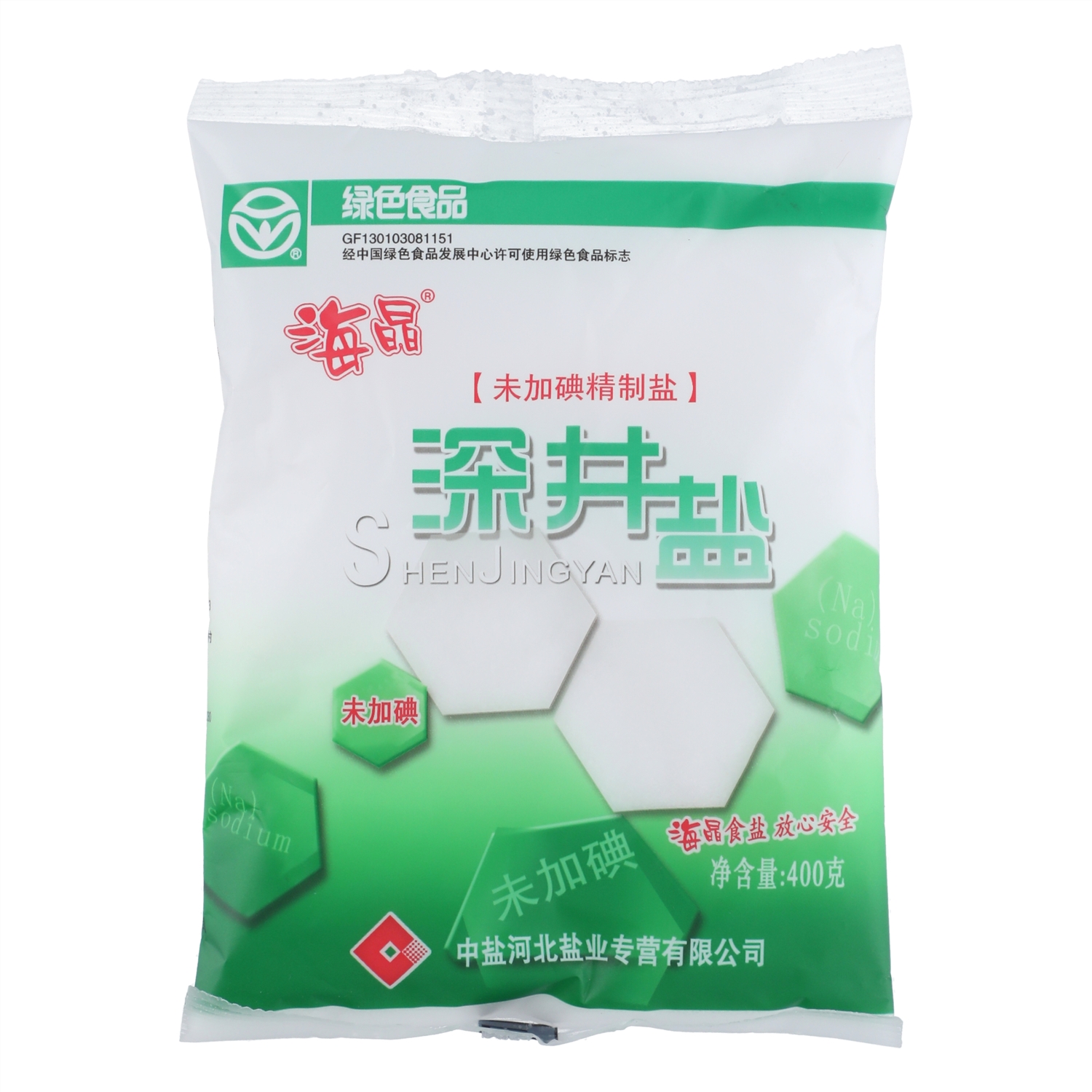 海晶未加碘深井盐400g