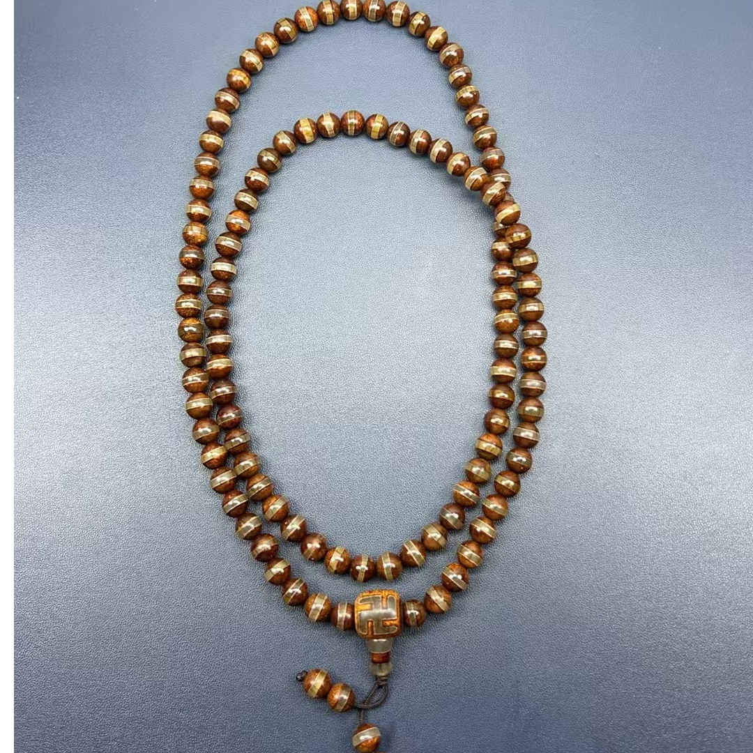 藏式大气108粒项链