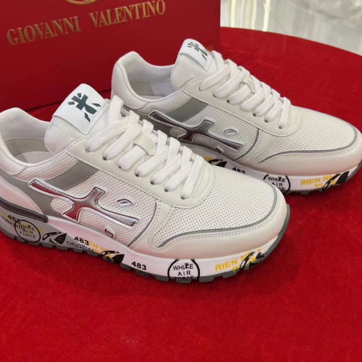 新品欧货高档斯丹 sidan品牌男鞋2025新款百搭潮牌米字鞋透气男士