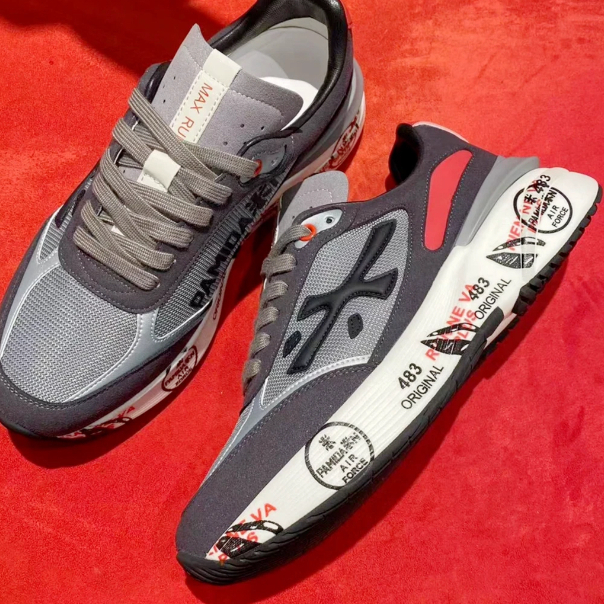 新品欧货高档斯丹sidan潮鞋夏季品牌男鞋2025新款百搭潮牌米字鞋