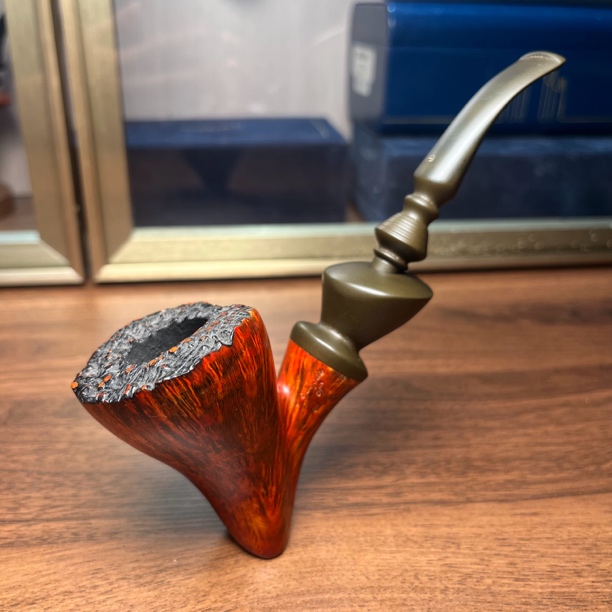 丹麦《Jorgen larsen》约根·拉森 1950年 双瘤皮自由式烟斗 