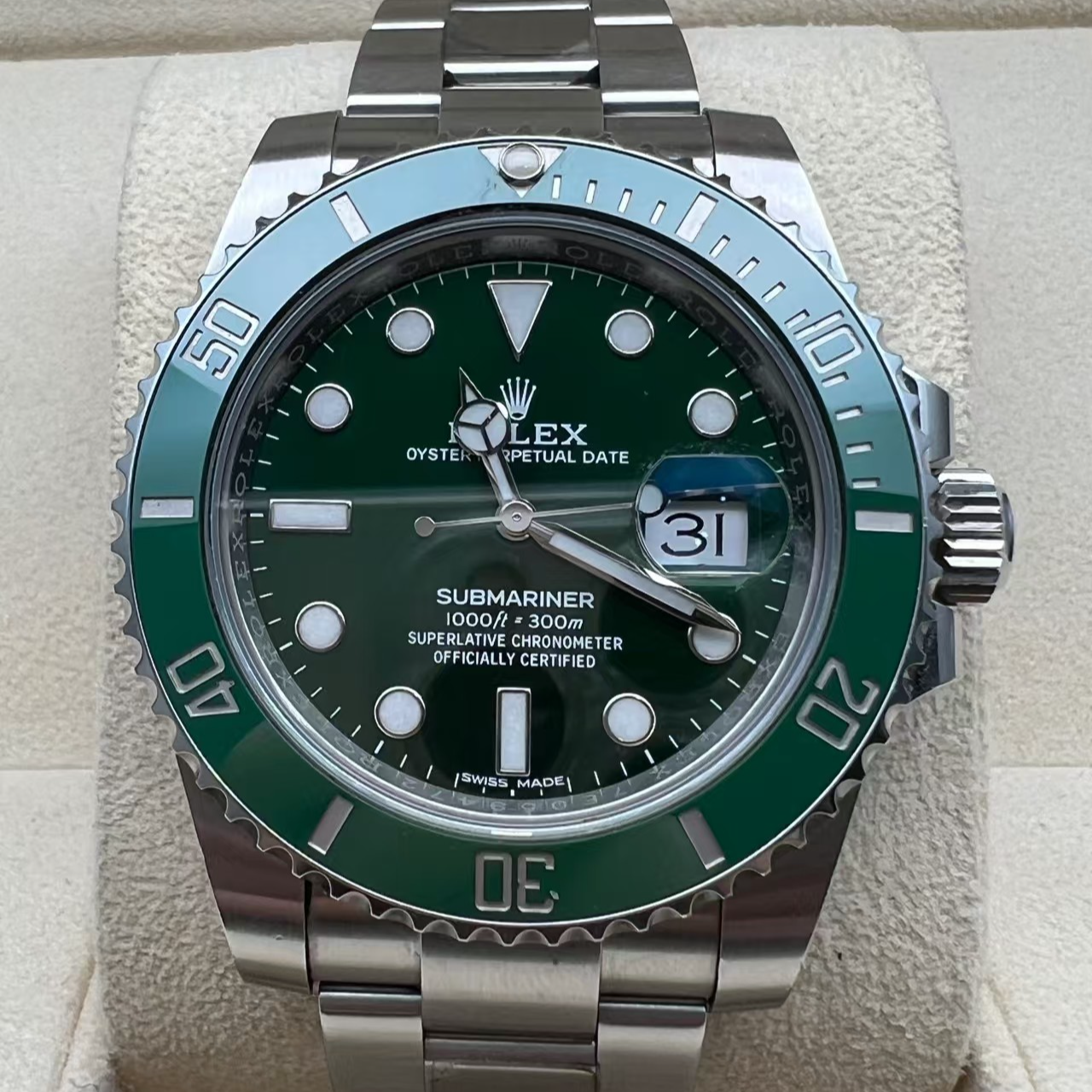 99新 Rolex/劳力士 潜航者型 m116610LV-0002 绿水鬼 二手全套