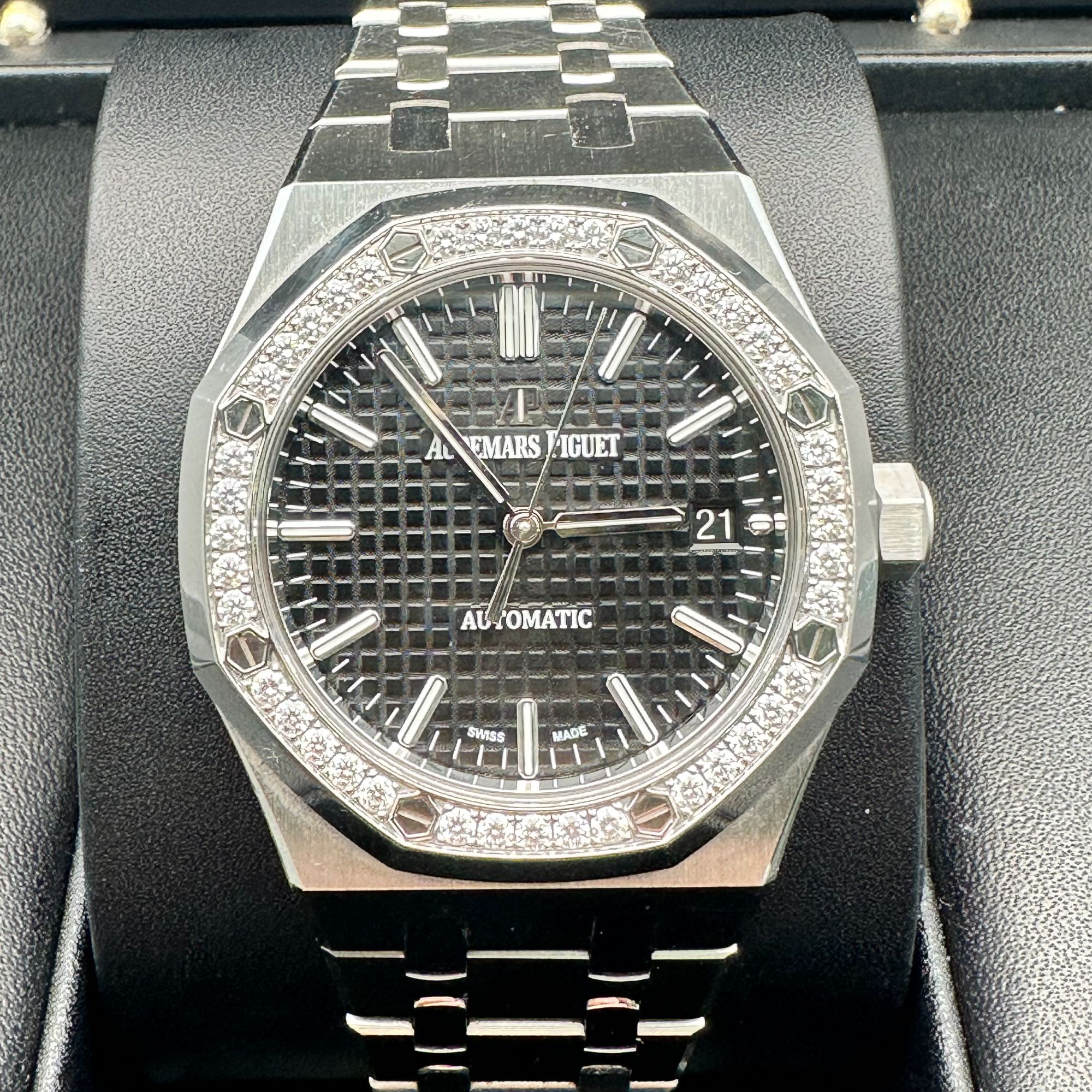 99新 AIPE/爱彼 皇家橡树型15451ST.ZZ.1256ST.01黑盘 二手单表