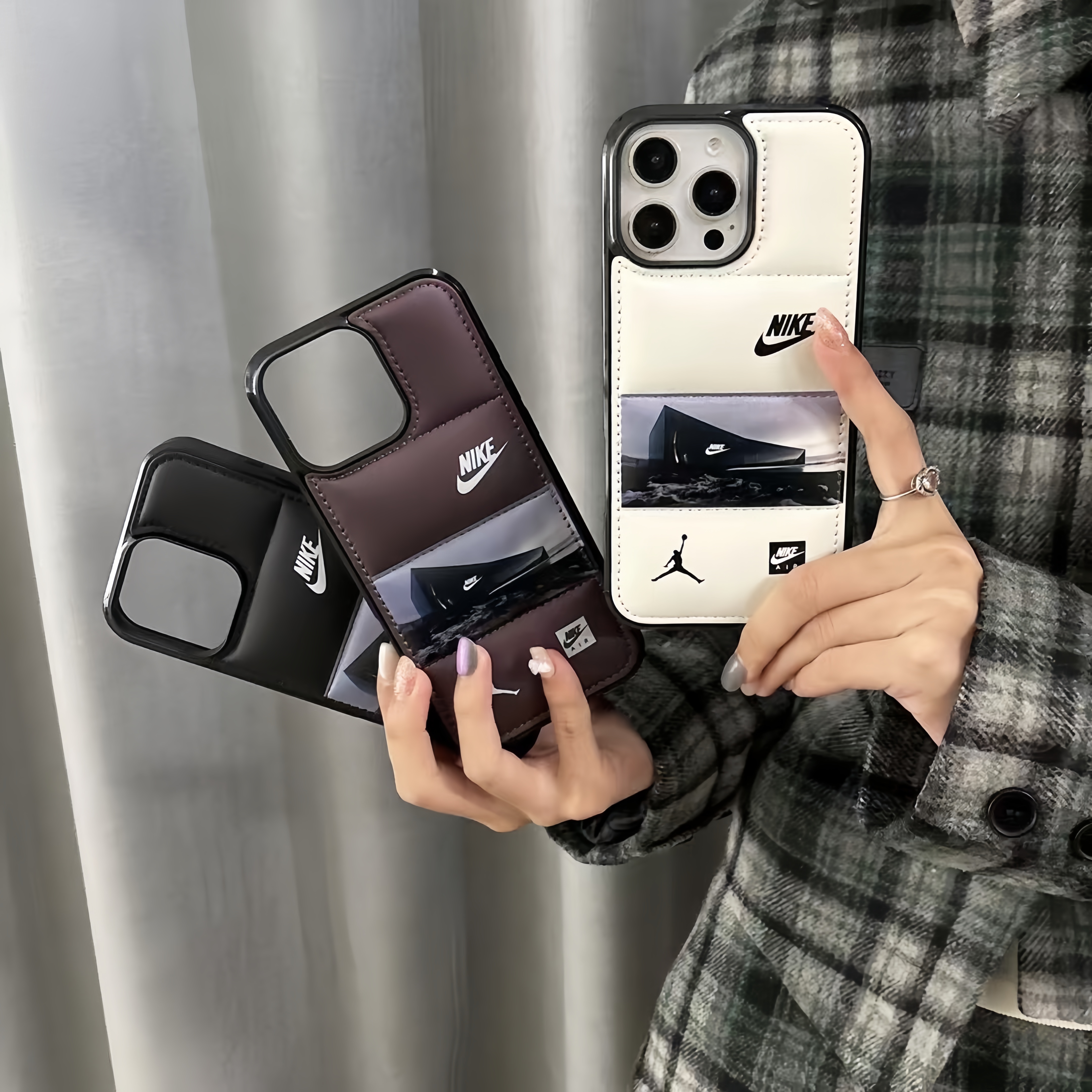 潮酷个性创意羽绒服适用iphone15/16promax苹果15手机壳新款14pro