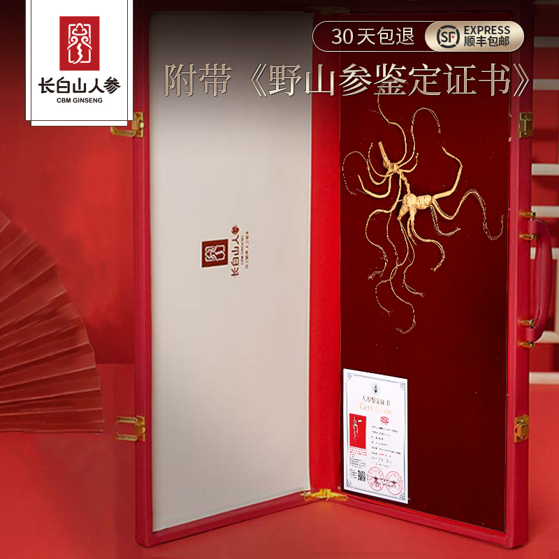 【送大领导】长白山人参20年以上野山参11克带证书检测报告